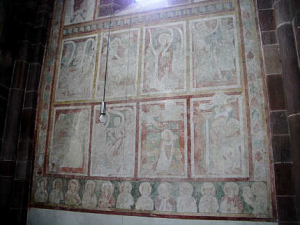 Ausschnitt Chor Südwand (Malereien um 1150)